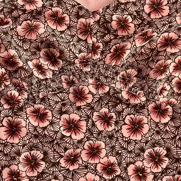 Pink floral babydoll tank top Y2K bohemian boho chic coquette cottagecore - Picture 2 of 5